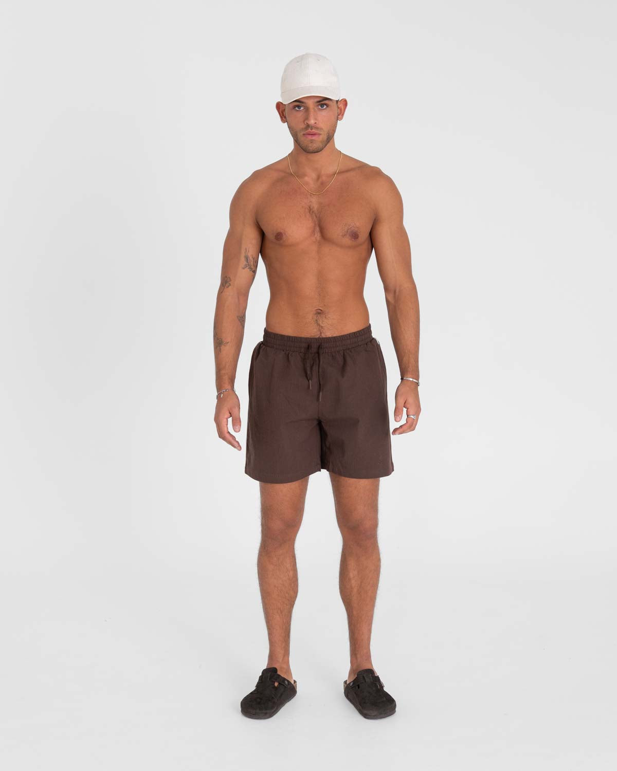 Badeshorts Brune